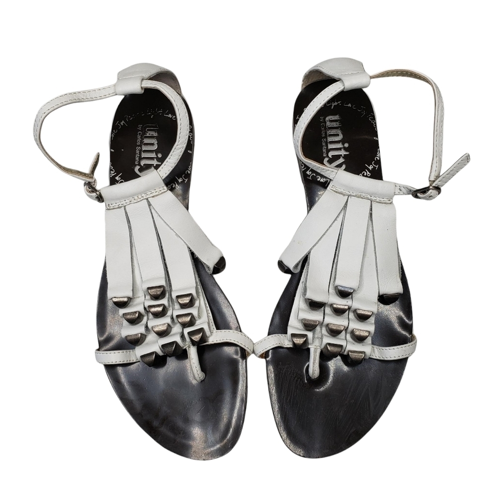 Unity By Carlos Santana | Mohawk White Leather Fr… - image 1